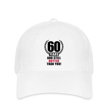 60_years_still_hotter_t2 - Flexfit Cap - white - Front