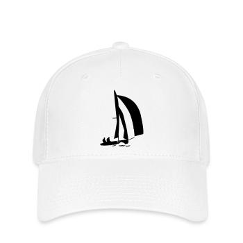 Segelboot - Flexfit Cap - Weiß - Vorne