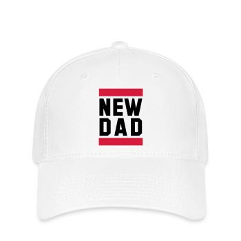 NEW DAD Funny Pregnancy Design - Flexfit Cap - white - Front