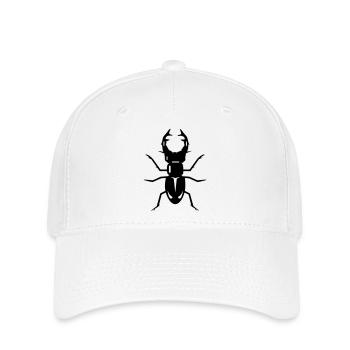 stilisierter Hirschkäfer mit prächtigen Geweih - Flexfit Cap - Weiß - Vorne