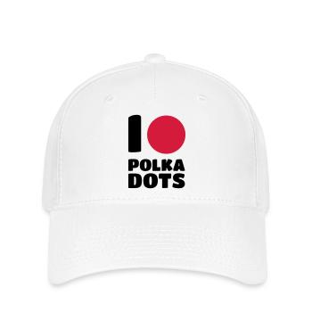 Polka Dots - Flexfit Cap - Weiß - Vorne