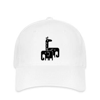 animaux - Casquette Flexfit - blanc - Devant