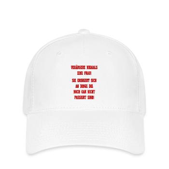 Spruch Frau - Flexfit Cap - Weiß - Vorne