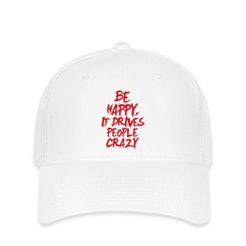 Sois heureux - Casquette Flexfit - blanc - Devant