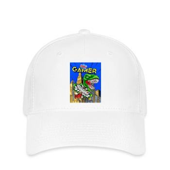 Spruch COOL GAMER Fun T-Shirt Stay & Play Together - Flexfit Cap - Weiß - Vorne