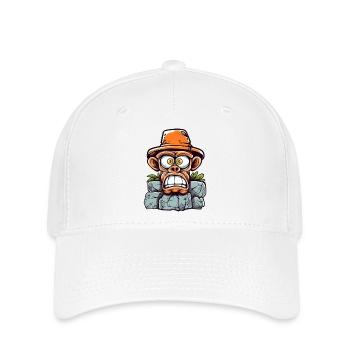 Abenteuerlicher Affen-Charme - Flexfit Cap - Weiß - Vorne
