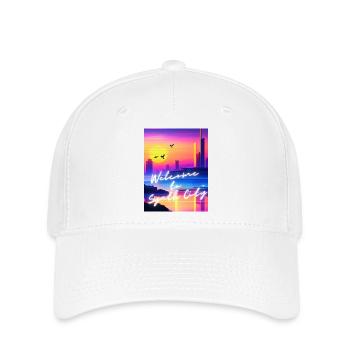 Welcome to Synth City - Flexfit Cap - Weiß - Vorne