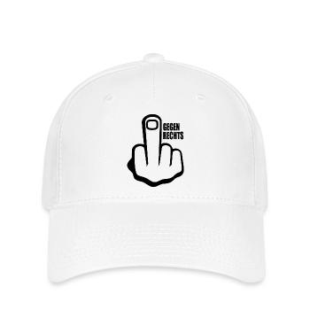 Gegen rechts - Flexfit Cap - Weiß - Vorne