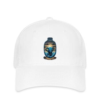 Elephant Bottle - Flexfit Cap - white - Front
