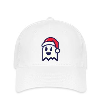 Geist der verpixelten Weihnacht: Retro-Gaming Fest - Flexfit Cap - Weiß - Vorne