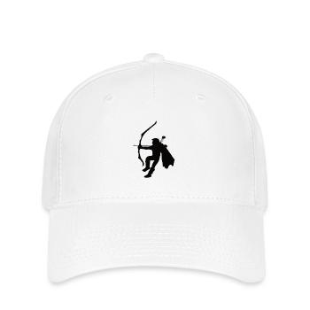 Waldläufer Silhouette, Rollenspieler Silhouette - Flexfit Cap - Weiß - Vorne