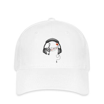 Kopfhörer - Flexfit Cap - Weiß - Vorne