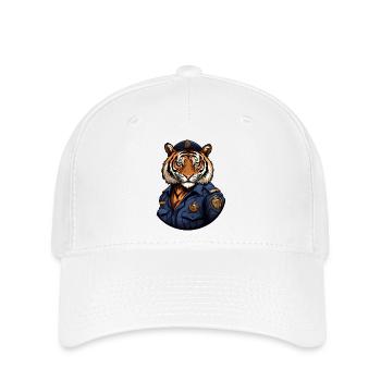Tiger Polizist - Flexfit Cap - Weiß - Vorne