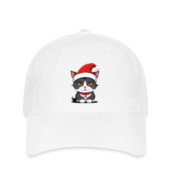 Chat Noël - Casquette Flexfit - blanc - Devant
