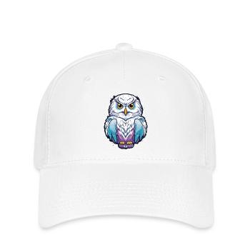 Schnee-Eule - Flexfit Cap - Weiß - Vorne