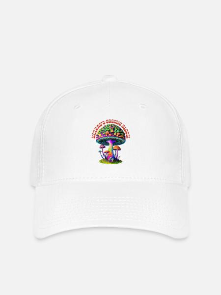 Psychedelic Mashroom - Flexfit Cap - Weiß