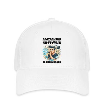Beatboxing Lustiger rhythmischer Humor Vocal Percussion - Flexfit Cap - Weiß - Vorne