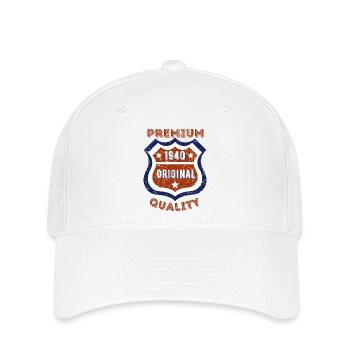 Qualité premium 1940 - Casquette Flexfit - blanc - Devant