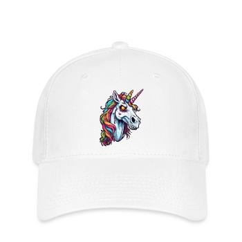 Einhorn / Fabelwesen / Märchen / Magie / Glitzer - Flexfit Cap - Weiß - Vorne