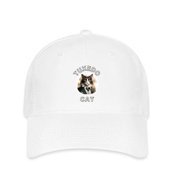 Smoking-Katze - Flexfit Cap - Weiß - Vorne