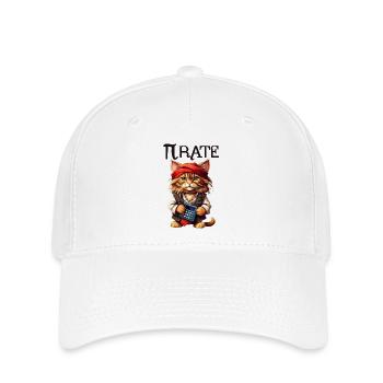 Pi day Pirate Cat - Flexfit Cap - white - Front