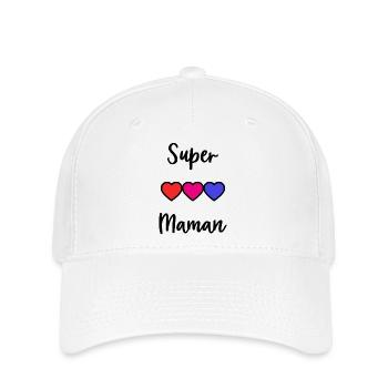 SUPER MAMA - Flexfit Cap - Weiß - Vorne