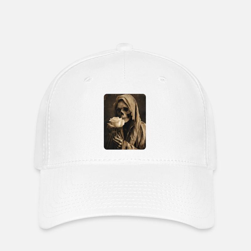 Death with a white rose - Flexfit Cap - white