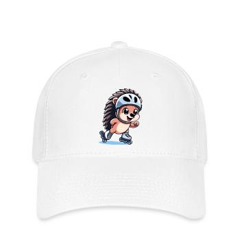 Speedy Hedgehog: Rollschuh-Champion - Flexfit Cap - Weiß - Vorne