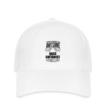Bassgitarre - Flexfit Cap - Weiß - Vorne
