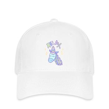 Einhorn Entspannen - Flexfit Cap - Weiß - Vorne
