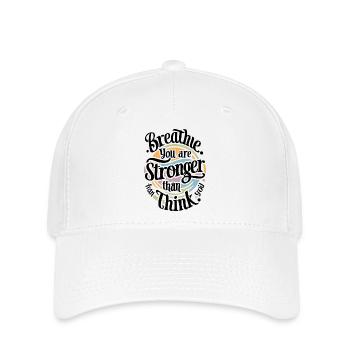 Typographie de sagesse inspirante - Casquette Flexfit - blanc - Devant