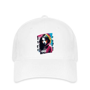 "Color Craze: The Masked Fashionista" - Flexfit Cap - white - Front