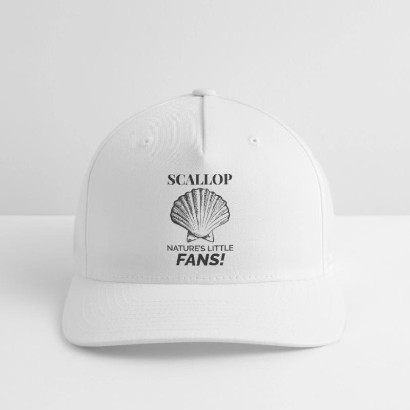 Scallop Seashells Collector Beachcomber Shellfish Flexfit Cap