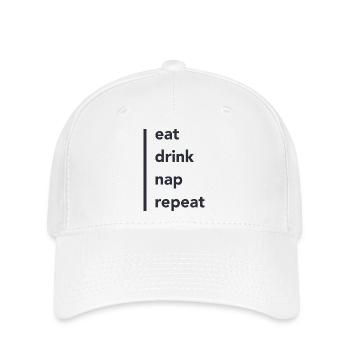 Eat Drink Nap - Flexfit Cap - white - Front
