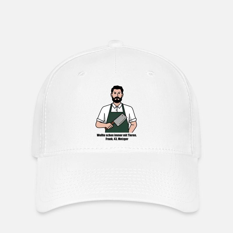 Metzger Shirt, Geschenk Für Metzger, Berufe - Flexfit Cap - Weiß