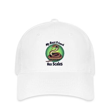Mein bester Freund hat Schuppen Schlangenliebhaber - Flexfit Cap - Weiß - Vorne