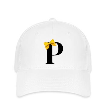 Buchstabe p gelbe Schleife - Flexfit Cap - Weiß - Vorne