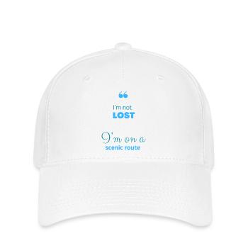 Ich bin nicht verloren, ich bin auf einer landschaftlich reizvollen Route - Flexfit Cap - Weiß - Vorne