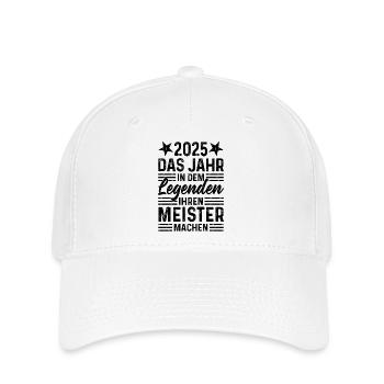 2025 Das Jahr in dem Legenden ihren Meister machen - Flexfit Cap - Weiß - Vorne
