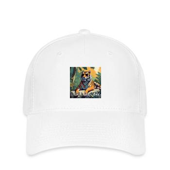 Wild Vibes uniquement Tigre - Casquette Flexfit - blanc - Devant