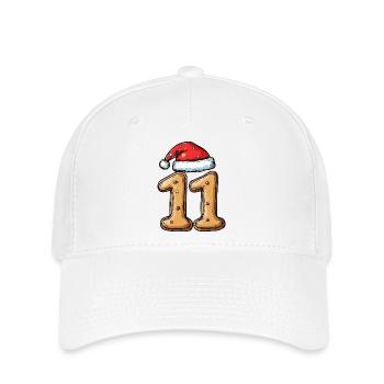 11 Number Christmas Biscuit - Flexfit Cap - white - Front
