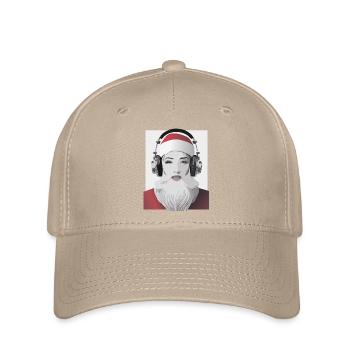 Battements de Noël - Femme au look de Père Noël - Casquette Flexfit - kaki - Devant