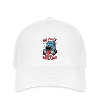 Un gros camion, de plus grands rêves - Casquette Flexfit - blanc - Devant
