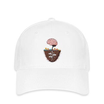 Brain Growth Tree – Knowledge and Wisdom Illustrat - Flexfit Cap - white - Front