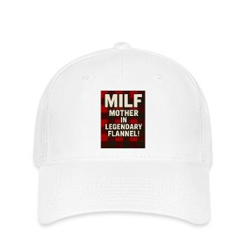 Mère En Flanelle Légendaire | Grunge des années 90 Mère - Casquette Flexfit - blanc - Devant