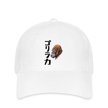 Force de gorille d’inspiration japonaise - Casquette Flexfit - blanc - Devant