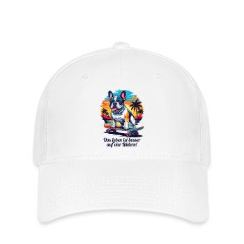La vie est meilleure sur quatre roues - Casquette Flexfit - blanc - Devant