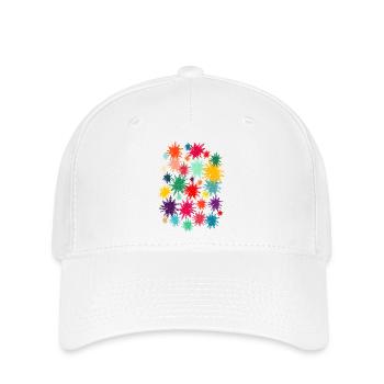 Bunte Blüten (Used) 01 - Flexfit Cap - Weiß - Vorne