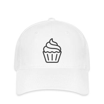 Cupcake Logo Icon Design - Flexfit Cap - white - Front
