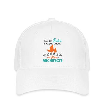 Die besten Babys haben einen Architekten-Vater - Flexfit Cap - Weiß - Vorne